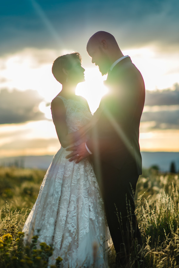 Bride and groom wedding photo