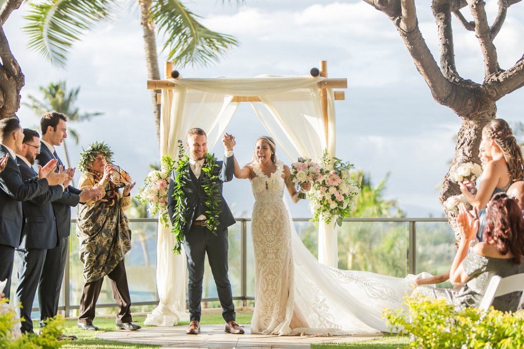 Bride and groom wedding ceremony