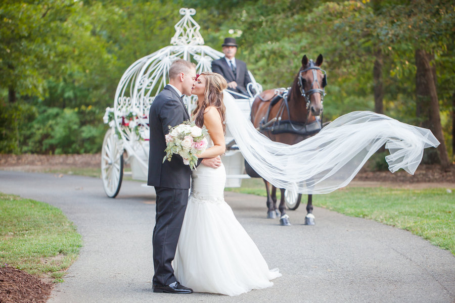 fairy tale wedding bride and groom 