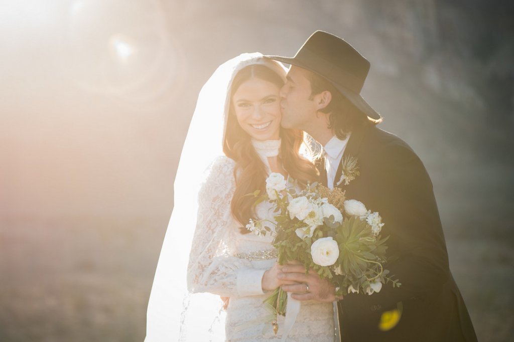 Bride and groom wedding photo