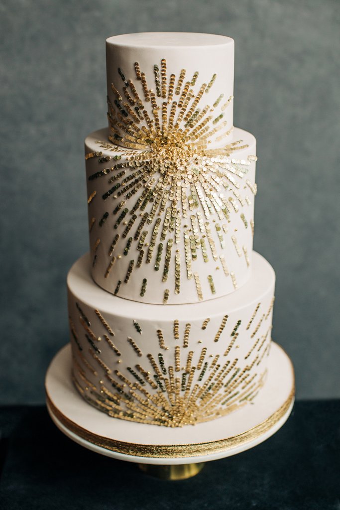 Glitter wedding cake