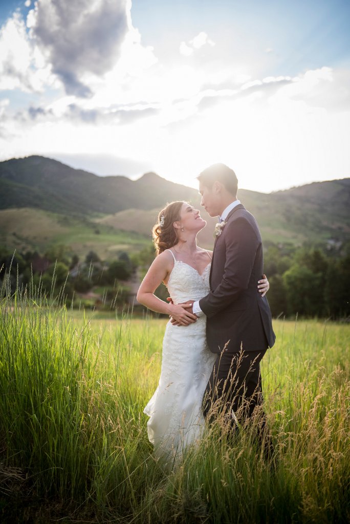 Bride and groom wedding photo