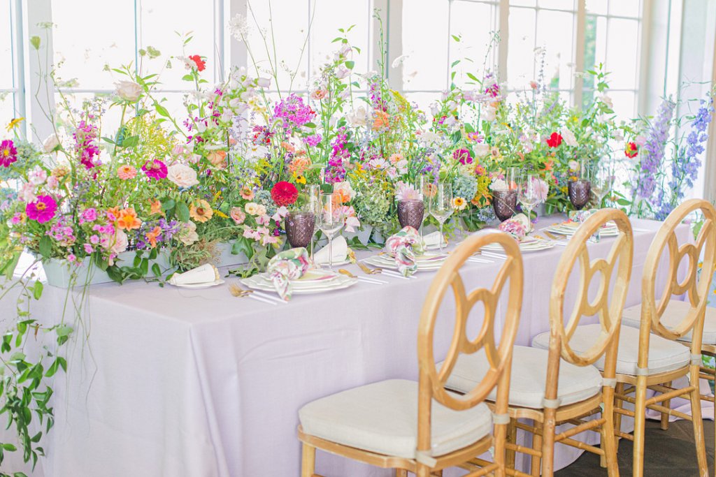 Wildflower wedding centerpiece