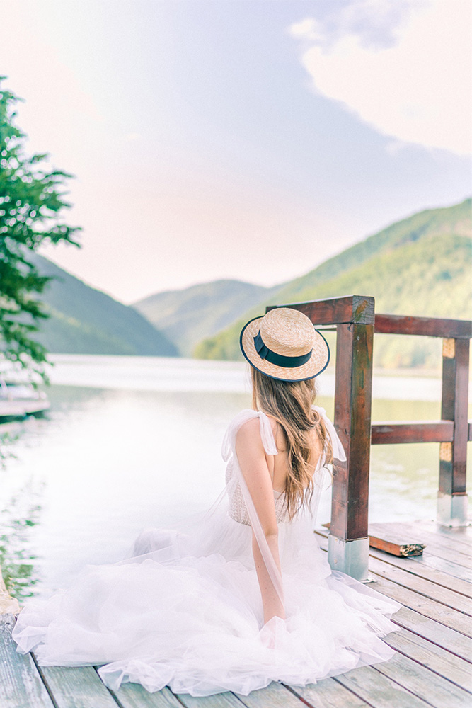 Bride on the dock