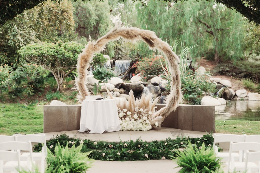 Garden wedding ceremony