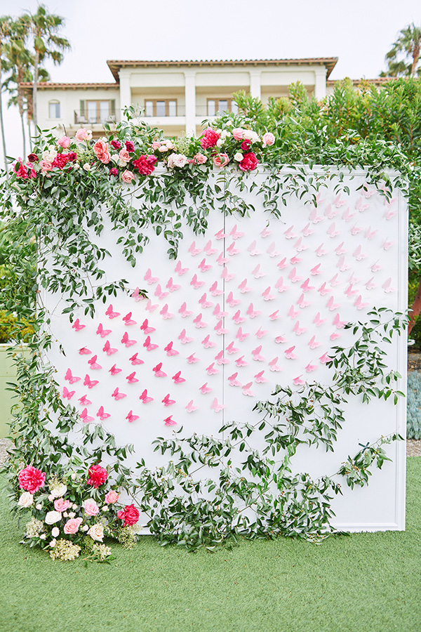 Butterfly backdrop wedding decor