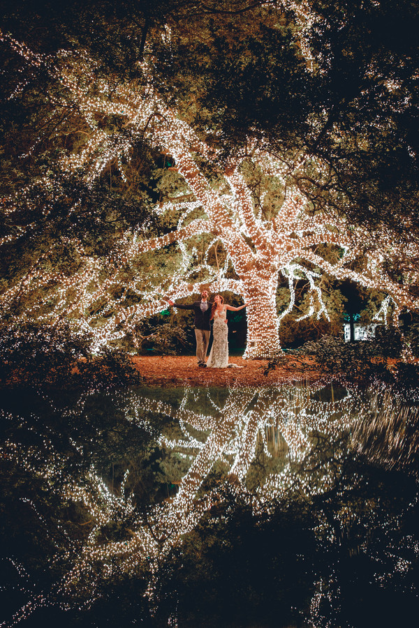 Twinkling lights wedding decor