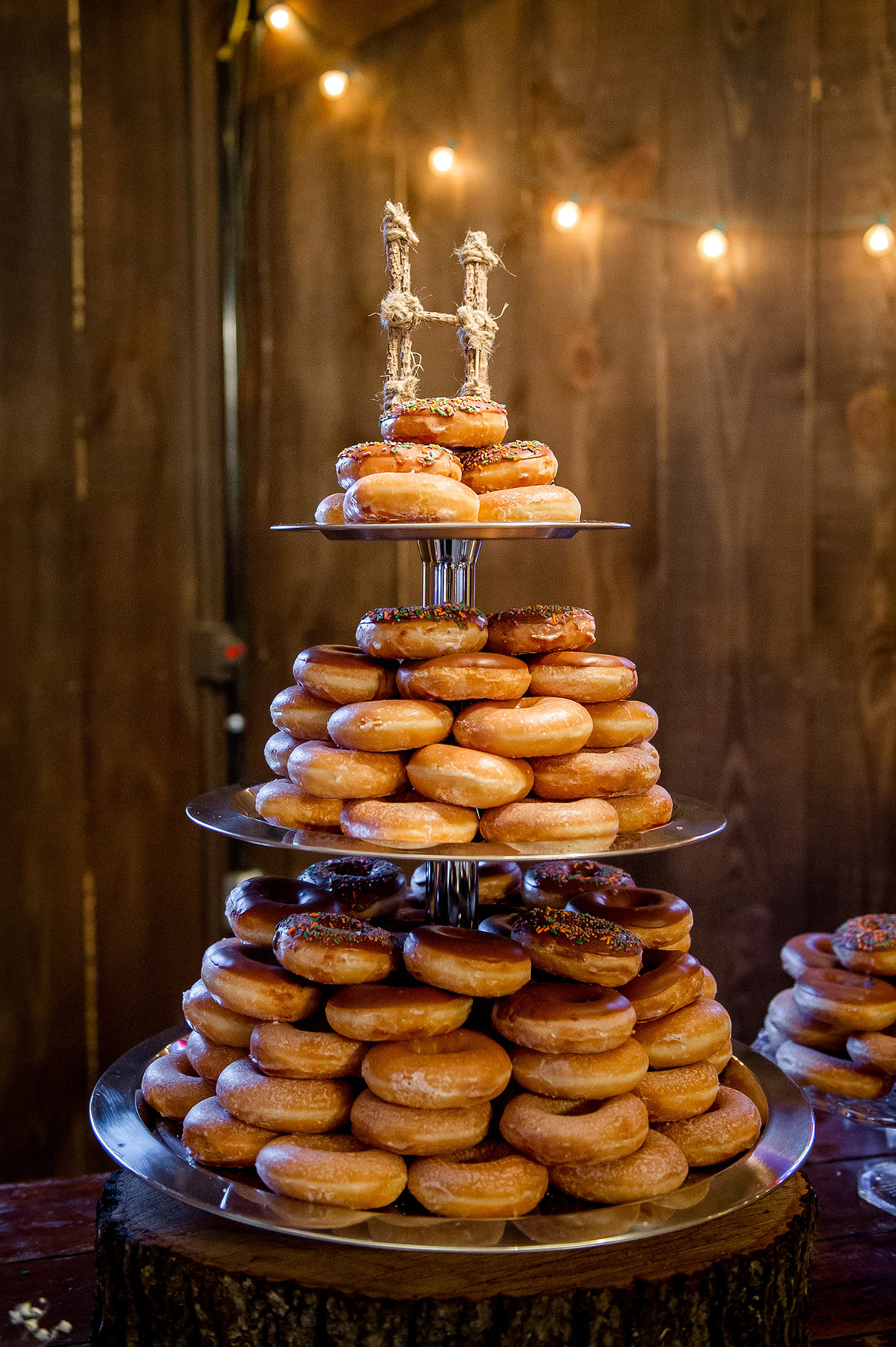 doughnut tower at wedding