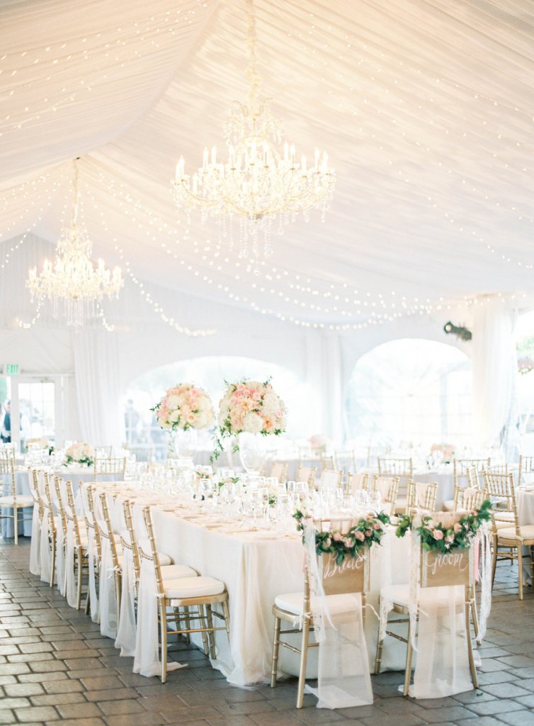 all white wedding decor