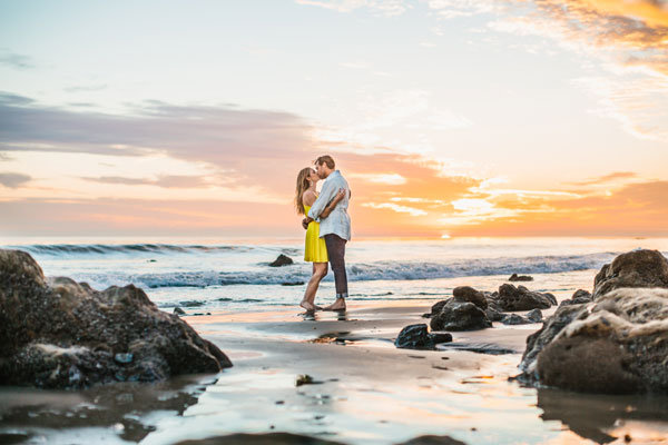 beach engagement photo