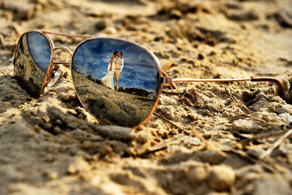 beach wedding photo