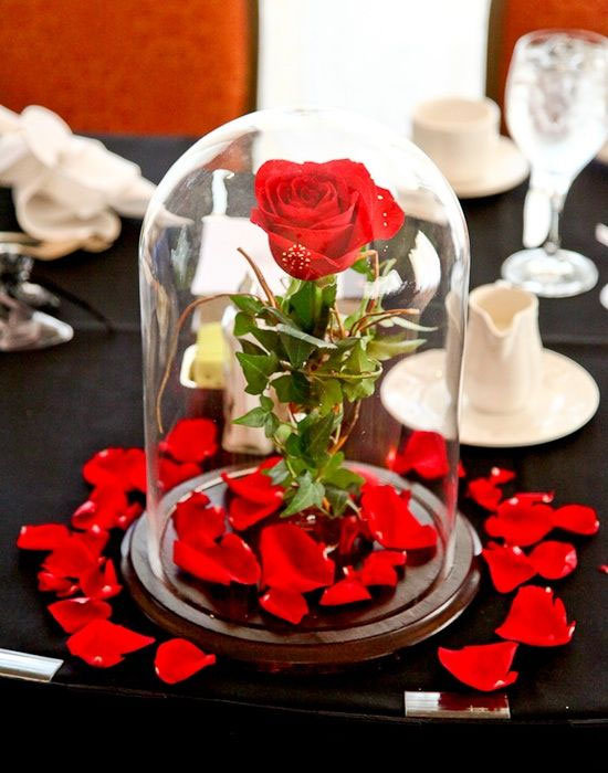 beauty and the beast centerpiece