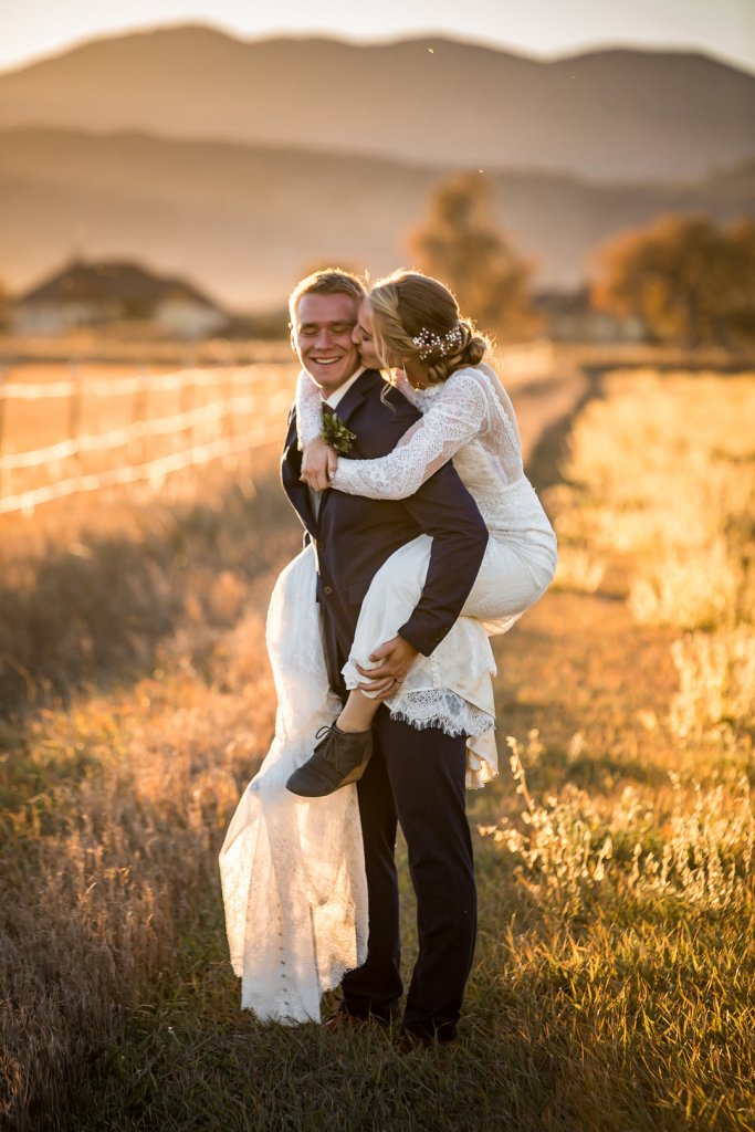 Bride and groom wedding photo