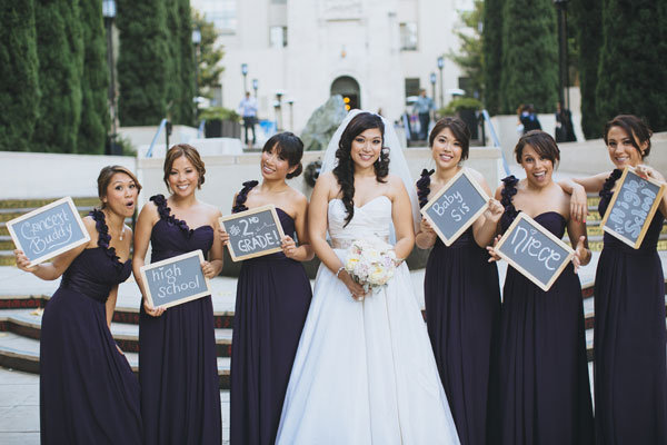 cute photo with bridesmaids