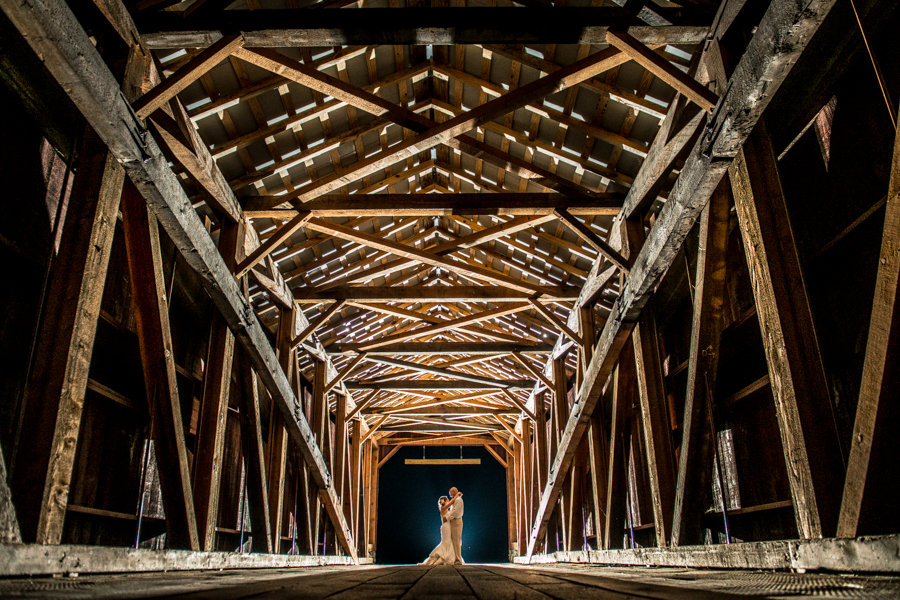 bridge wedding photo