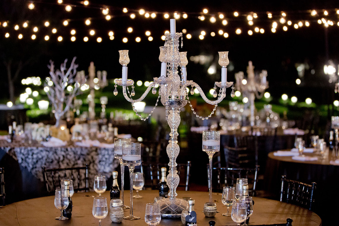 candelabra wedding centerpiece