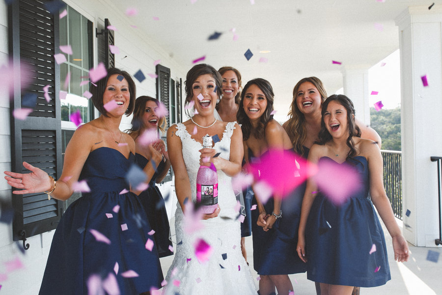 fun bridal party photo