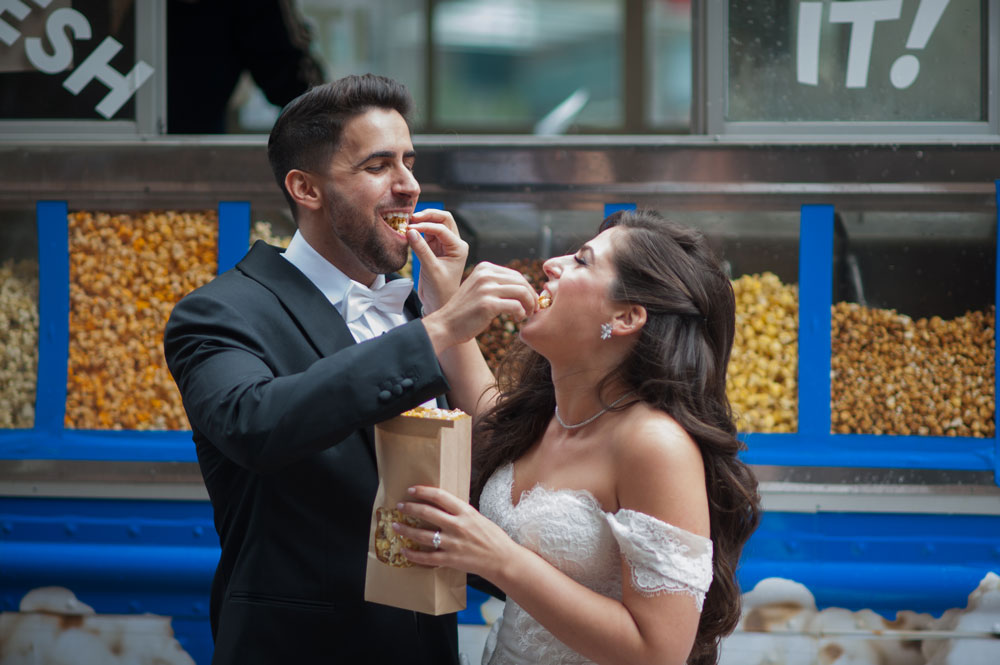 Couple Feeding Popcorn