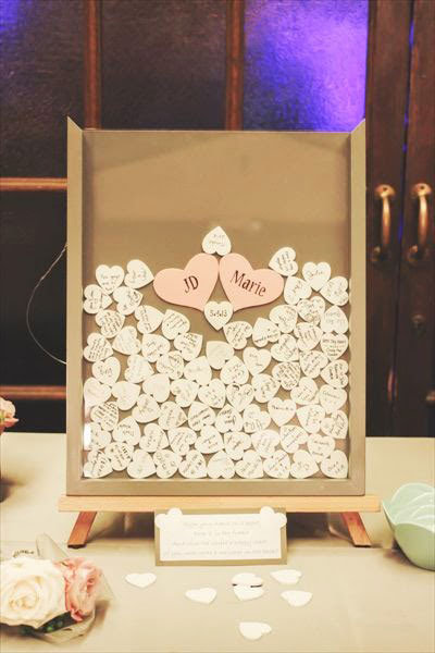 shadow box wedding guest book