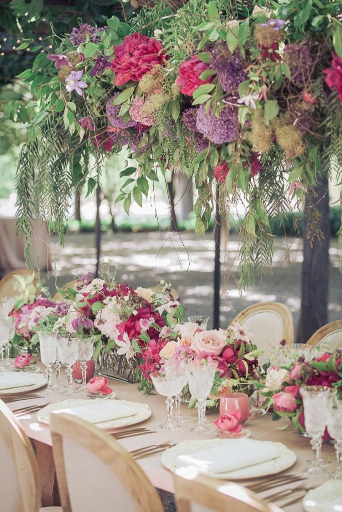 enchanted garden suspended centerpiece 