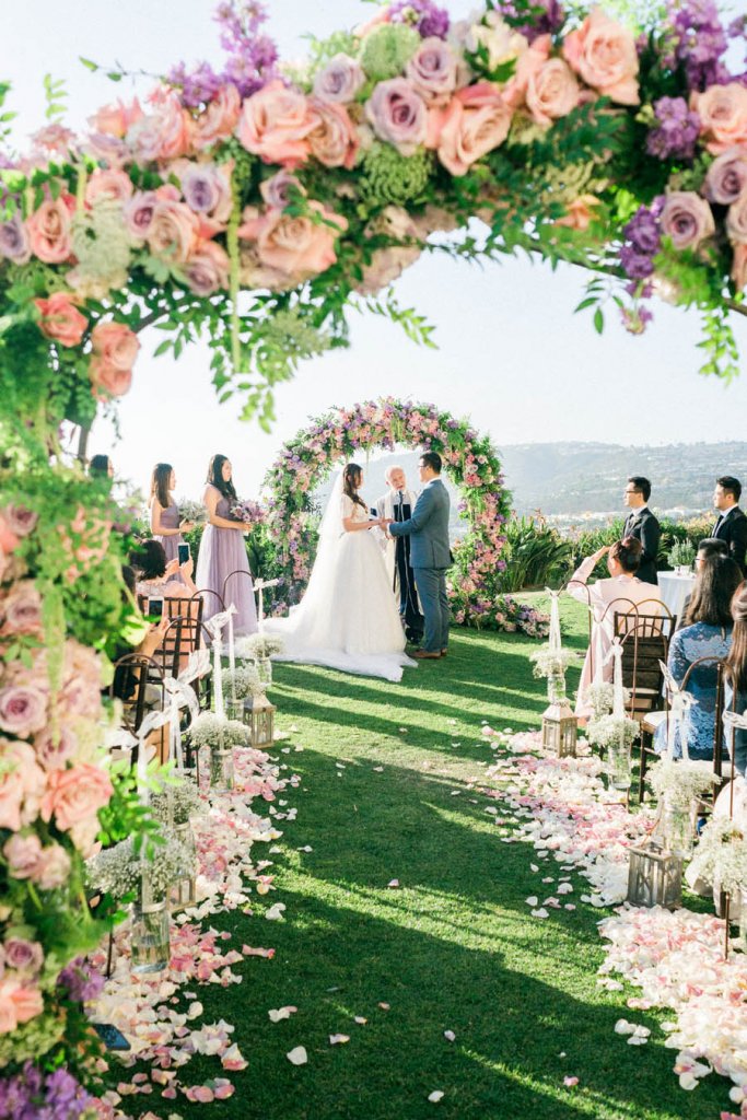 floral wedding ceremony arches