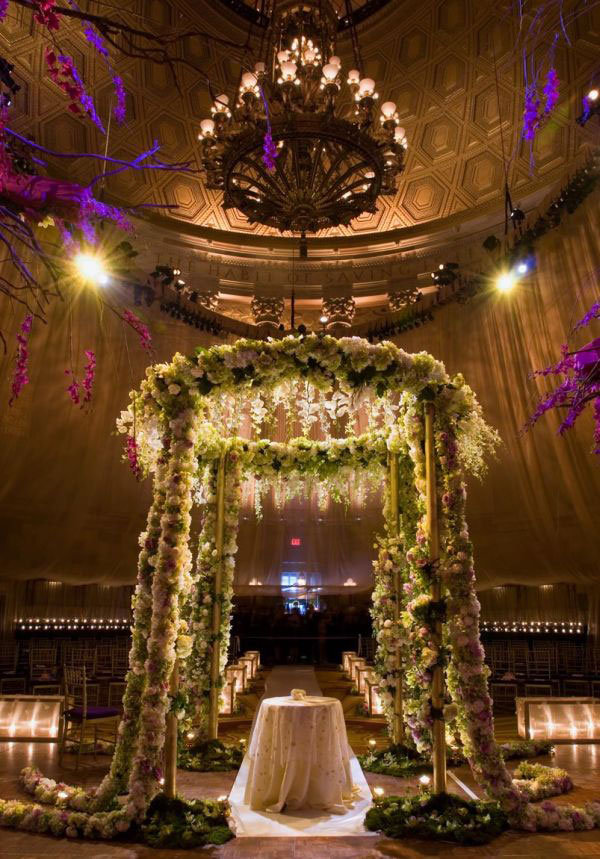 floral ceremony arch