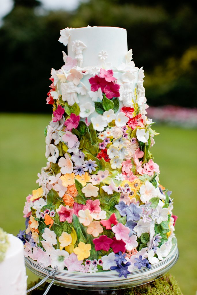 flower wedding cake