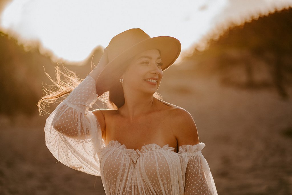 bride on beach