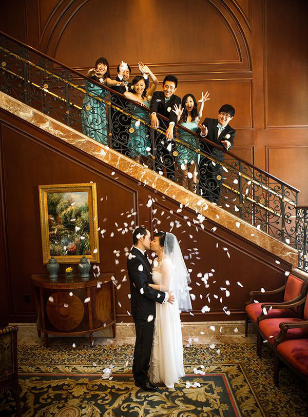 fun romantic wedding photo