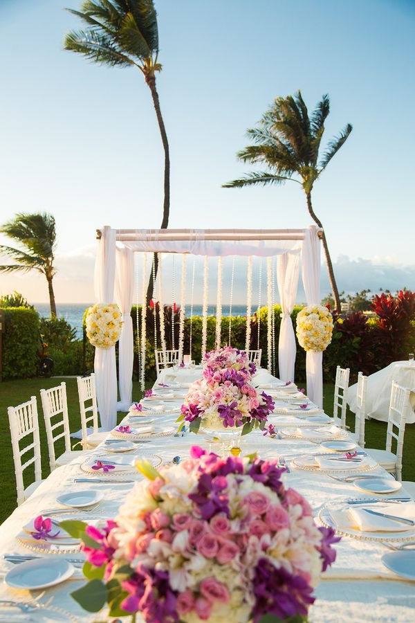 garden wedding with an ocean view 