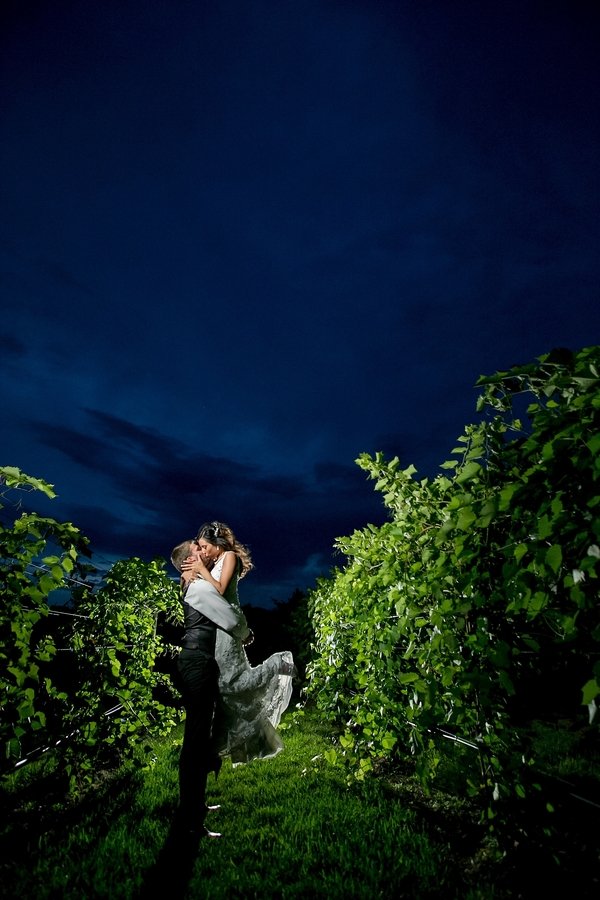 lighting romantic wedding photo