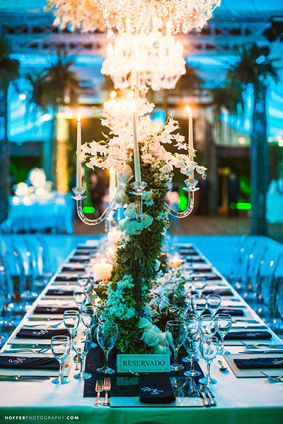 ivy covered candelabra centerpiece