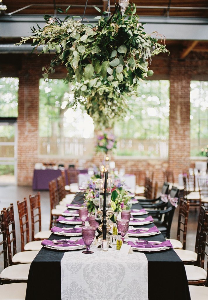 Overheard decor at wedding reception