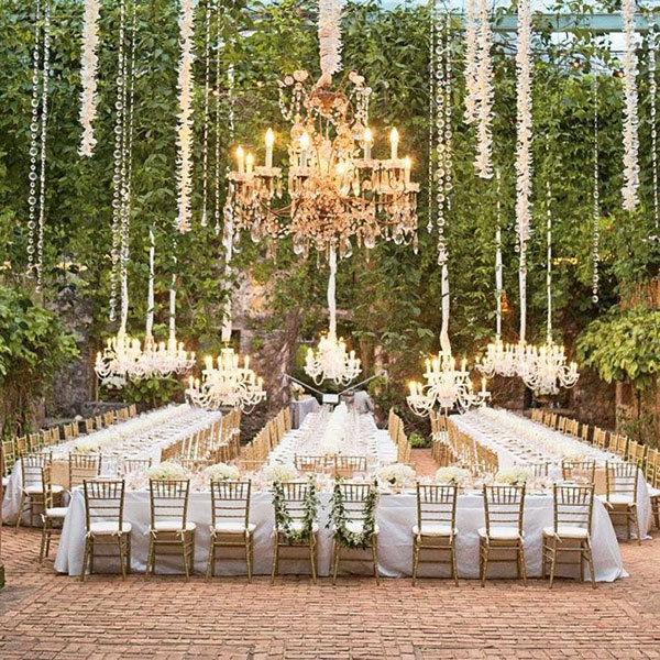 luxe reception decor