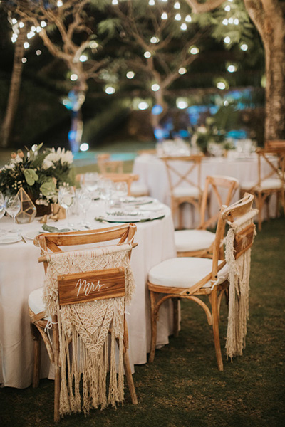 Macrame Wedding Chair Decor