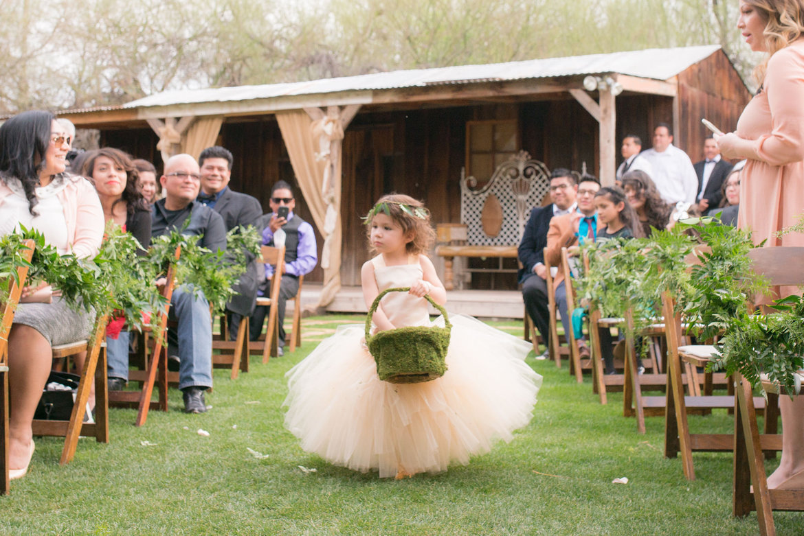 moss flower girl basket