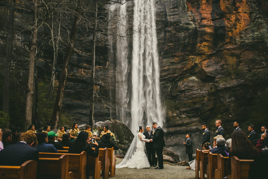 Waterfall Wedding Ceremony Backdrop