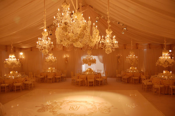 romantic reception lighting