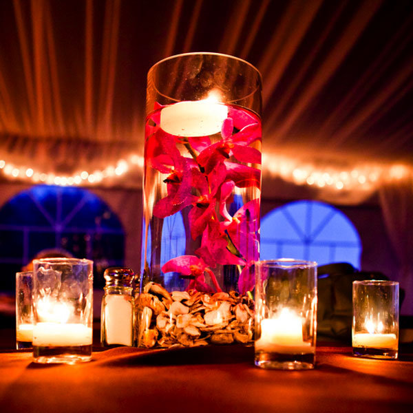 floating candles centerpiece