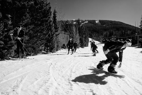 snowboarding wedding