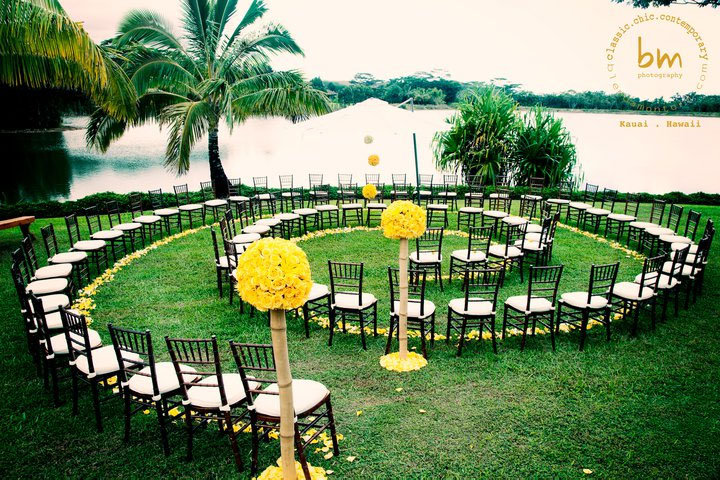 whimsical ceremony setup