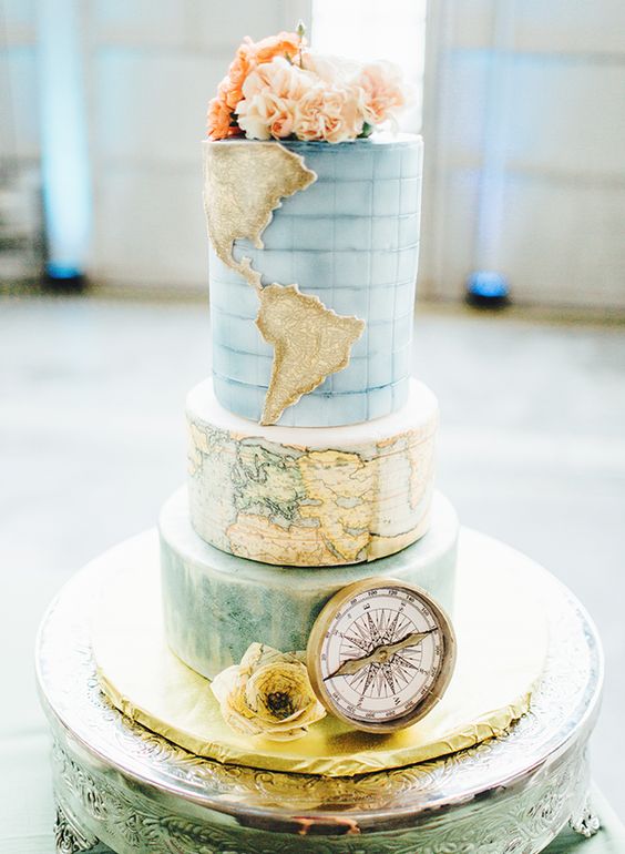 travel wedding cake