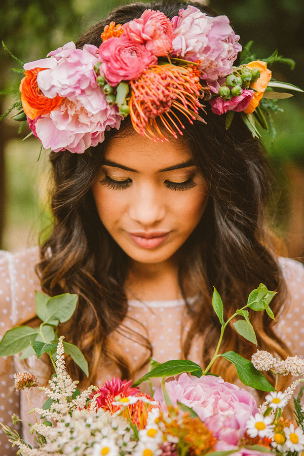 vibrant flower crown