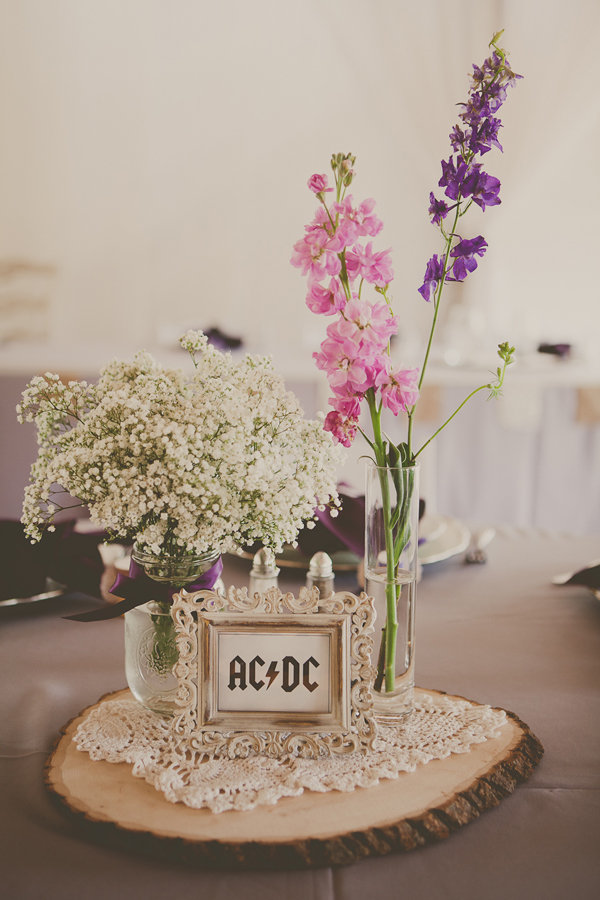 vintage rock and roll wedding centerpieces