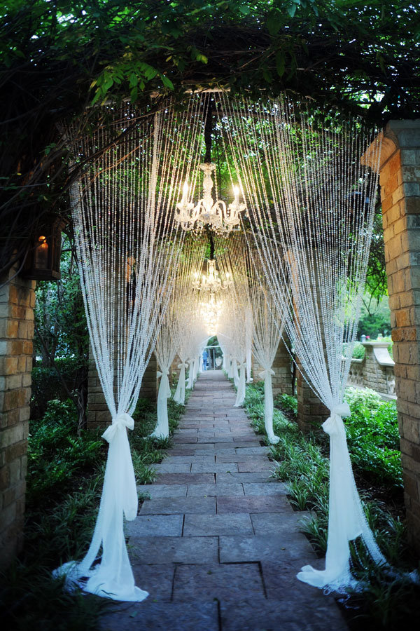 decorate the walkway to your wedding ceremony