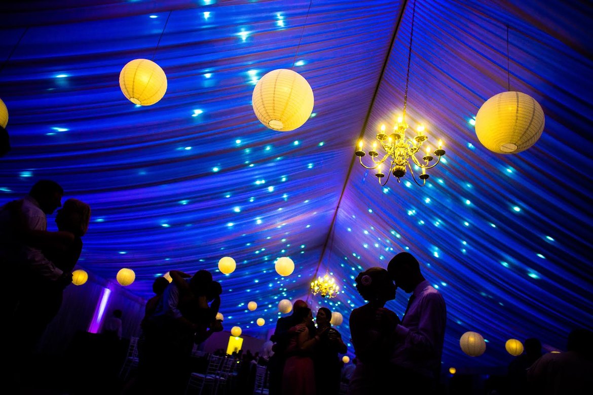 wedding reception lighting