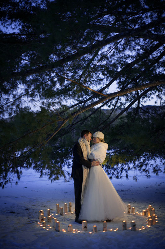 winter wedding photo