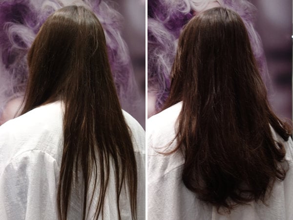 hair extensions before and after