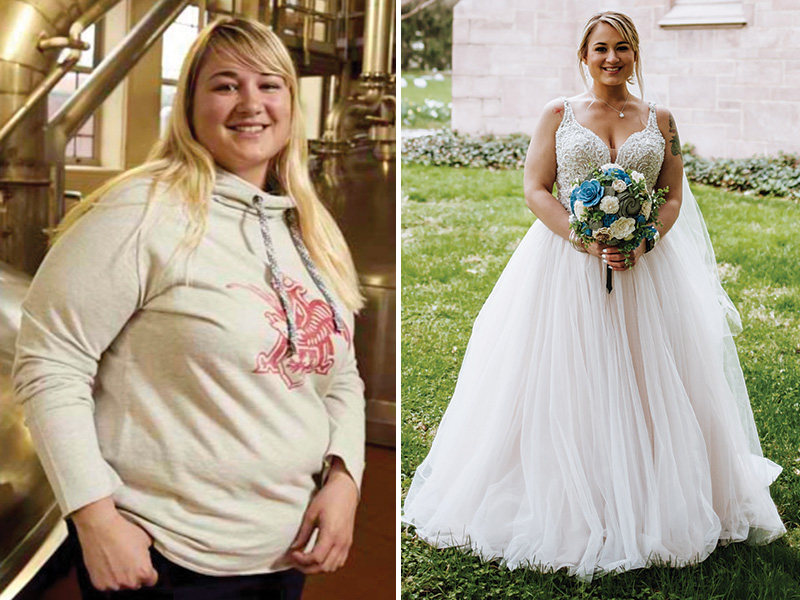 wedding weight loss before after