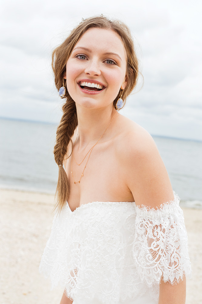 bride on the beach